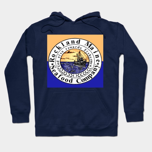 Rockland Maine Seafood Borderless Hoodie by RocklandMaineSeafood